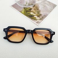 Streetwear Solid Color Pc Resin Square Full Frame Women's Sunglasses sku image 2