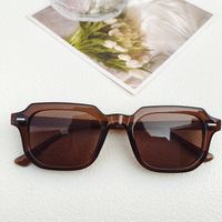 Streetwear Solid Color Pc Resin Square Full Frame Women's Sunglasses sku image 3