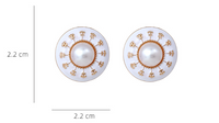 1 Pair Retro Simple Style Geometric Enamel Alloy Artificial Pearls Ear Studs main image 2