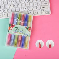 1 Set Solid Color Daily Plastic Simple Style Fluorescent Pen sku image 2