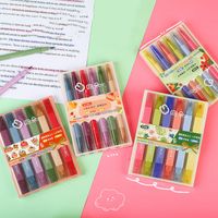 1 Set Solid Color Daily Plastic Simple Style Fluorescent Pen main image 2
