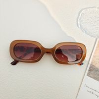 IG Style Retro Cool Style Solid Color Pc Resin Oval Frame Full Frame Women's Sunglasses sku image 1