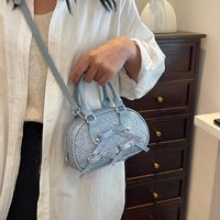 Women's Pu Solid Color Basic Sewing Thread Zipper Handbag main image 2