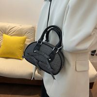 Women's Pu Solid Color Basic Sewing Thread Zipper Handbag sku image 5