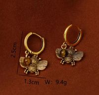 1 Pair Vintage Style Bee Copper 18K Gold Plated Drop Earrings main image 2