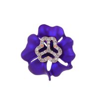 Style IG Humain Feuille Fleur Alliage Incruster Strass Unisexe Broches sku image 9