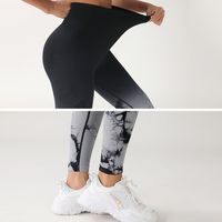 Sports Color Block Nylon Cotton Blend Active Bottoms Leggings main image 5