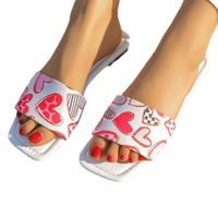 Women's Casual Heart Shape Open Toe Slides Slippers main image 5