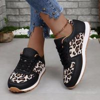 Women's Vintage Style Leopard Round Toe Sports Shoes main image 1