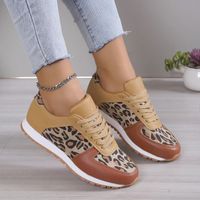 Women's Vintage Style Leopard Round Toe Sports Shoes main image 2