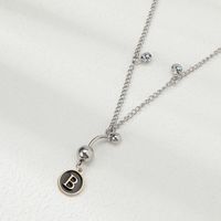 Classic Style Shiny Letter Copper Inlay Artificial Diamond Steel Color Unisex Waist Chain sku image 2