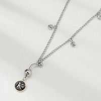 Classic Style Shiny Letter Copper Inlay Artificial Diamond Steel Color Unisex Waist Chain sku image 11