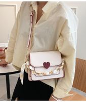 Women's Small Pu Leather Heart Shape Streetwear Magnetic Buckle Crossbody Bag main image 7