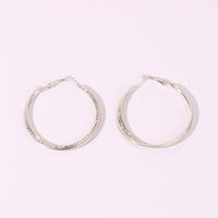 1 Pair Exaggerated Simple Style Circle Metal Rhodium Plated Earrings main image 5
