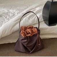 Women's Medium Nylon Solid Color Classic Style String Shoulder Bag sku image 2