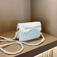 Women's Small Pu Leather Bow Knot Elegant Cute Flip Cover Shoulder Bag sku image 1