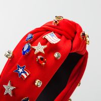 Women's Casual Simple Style National Flag Alloy Cloth Inlay Rhinestones Hair Band main image 4
