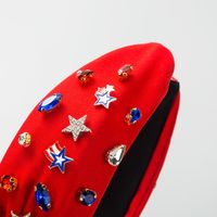 Women's Casual Simple Style National Flag Alloy Cloth Inlay Rhinestones Hair Band main image 3