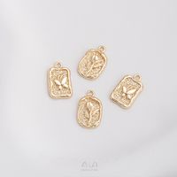 1 Piece 8.5 * 14mm 9 * 15mm Copper 14K Gold Plated Rose Butterfly Polished Pendant main image 1
