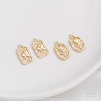 1 Piece 8.5 * 14mm 9 * 15mm Copper 14K Gold Plated Rose Butterfly Polished Pendant main image 2