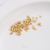 100 Pieces Diameter 1.5mm Diameter: 2.5mm Diameter 3mm Copper 14K Gold Plated Solid Color Polished Beads sku image 12