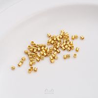 100 Pieces Diameter 1.5mm Diameter: 2.5mm Diameter 3mm Copper 14K Gold Plated Solid Color Polished Beads sku image 8