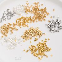 100 Pieces Diameter 1.5mm Diameter: 2.5mm Diameter 3mm Copper 14K Gold Plated Solid Color Polished Beads main image 1