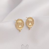 1 Pair Copper 14K Gold Plated Human Hook Earring Findings main image 4
