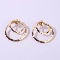 1 Pair Nordic Style Exaggerated Cool Style Circle Plating Metal Gold Plated Drop Earrings main image 3