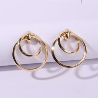 1 Pair Nordic Style Exaggerated Cool Style Circle Plating Metal Gold Plated Drop Earrings main image 6