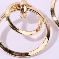 1 Pair Nordic Style Exaggerated Cool Style Circle Plating Metal Gold Plated Drop Earrings main image 8