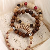 Chinoiserie Retro Classic Style Geometric Round Wooden Beads Wood Beaded Women's Bracelets main image 8