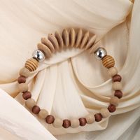 Chinoiserie Retro Classic Style Geometric Round Wooden Beads Wood Beaded Women's Bracelets main image 7
