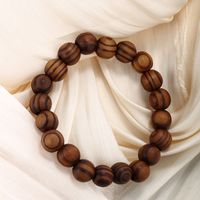 Chinoiserie Retro Classic Style Geometric Round Wooden Beads Wood Beaded Women's Bracelets main image 6