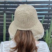 Women's Vacation Color Block Curved Eaves Sun Hat main image 11