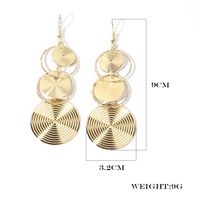 1 Paire Style IG Exagéré Style Moderne Cercle Rond Métal Plaqué Or Boucles D'oreilles main image 2