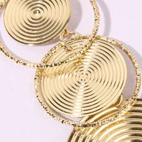 1 Pair IG Style Exaggerated Modern Style Circle Round Metal Gold Plated Drop Earrings main image 3