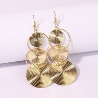 1 Pair IG Style Exaggerated Modern Style Circle Round Metal Gold Plated Drop Earrings main image 6
