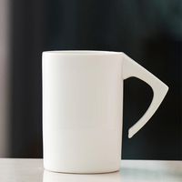 Simple Creative Solid Color Wooden Handle Matt Ceramic Mug Cup Wholesale sku image 18