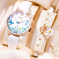 Casual Flower Butterfly Buckle Quartz Women's Watches main image 3