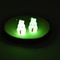 1 Pair IG Style Cute Rabbit Luminous Arylic Resin Drop Earrings main image 3