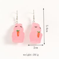 1 Pair IG Style Cute Rabbit Luminous Arylic Resin Drop Earrings main image 7