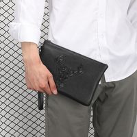 Men's Animal Leather Zipper Clutch Bag main image 2