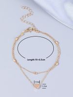 IG Style Heart Shape Solid Color Alloy Chain Inlay Rhinestones Gold Plated Women's Bracelets main image 3