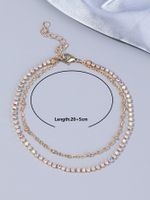 IG Style Heart Shape Solid Color Alloy Chain Inlay Rhinestones Gold Plated Women's Bracelets main image 2