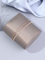 IG Style Heart Shape Solid Color Alloy Chain Inlay Rhinestones Gold Plated Women's Bracelets main image 5