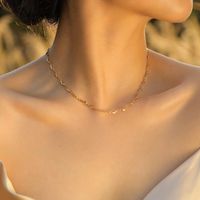 Stainless Steel 18K Gold Plated Simple Style Geometric Necklace main image 1