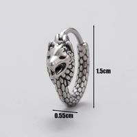 1 Piece Vintage Style Simple Style Snake Dragon Stainless Steel Ear Studs main image 5