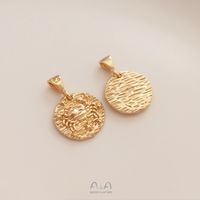 1 Piece Diameter 13mm Copper 14K Gold Plated Constellation Pendant sku image 4