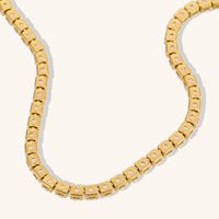 Titanium Steel 18K Gold Plated Elegant Glam Geometric Zircon Necklace main image 3